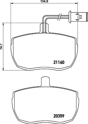 HELLA 8DB 355 005-831 - Jarrupala, levyjarru inparts.fi