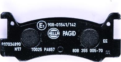 HELLA 8DB 355 005-701 - Jarrupala, levyjarru inparts.fi