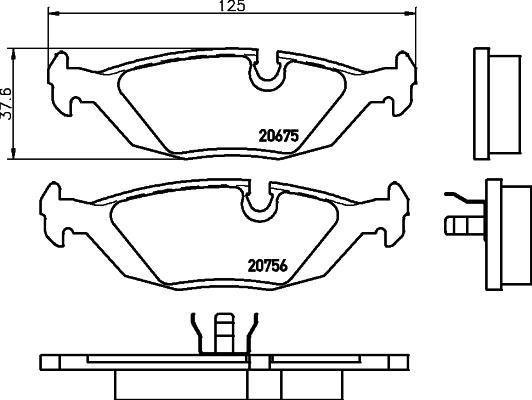 HELLA 8DB 355 006-041 - Jarrupala, levyjarru inparts.fi