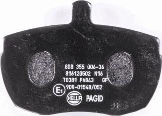 HELLA 8DB 355 006-361 - Jarrupala, levyjarru inparts.fi