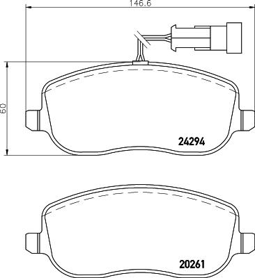 HELLA 8DB 355 006-761 - Jarrupala, levyjarru inparts.fi