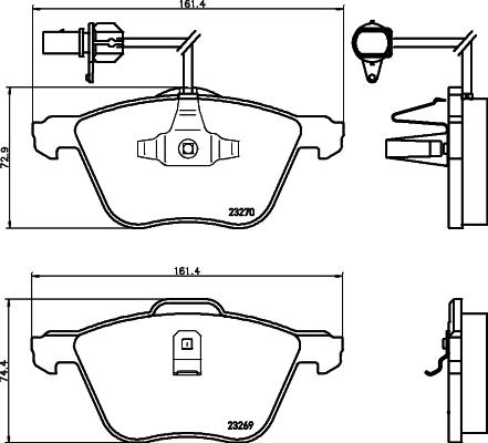 HELLA 8DB 355 008-921 - Jarrupala, levyjarru inparts.fi