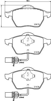 HELLA 8DB 355 008-411 - Jarrupala, levyjarru inparts.fi