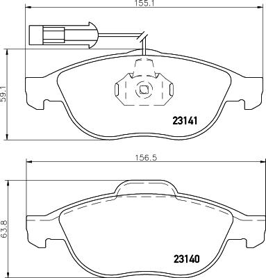 HELLA 8DB 355 008-421 - Jarrupala, levyjarru inparts.fi