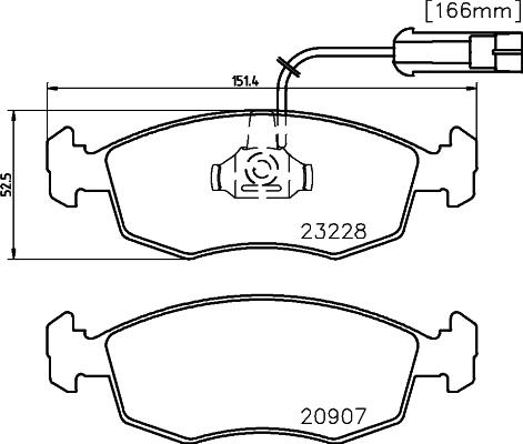 HELLA 8DB 355 008-521 - Jarrupala, levyjarru inparts.fi