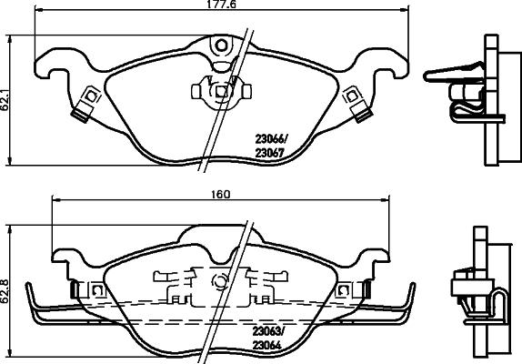 HELLA 8DB 355 008-571 - Jarrupala, levyjarru inparts.fi