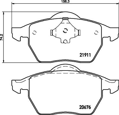 HELLA 8DB 355 008-021 - Jarrupala, levyjarru inparts.fi