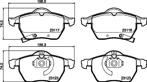 HELLA 8DB 355 008-141 - Jarrupala, levyjarru inparts.fi