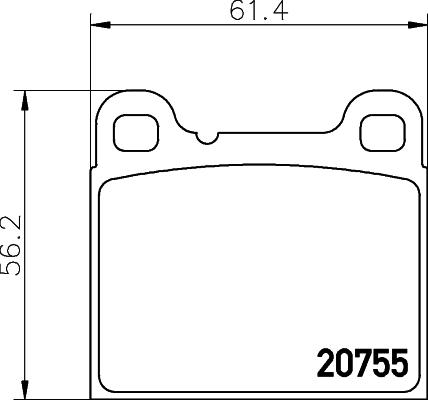 HELLA 8DB 355 008-801 - Jarrupala, levyjarru inparts.fi