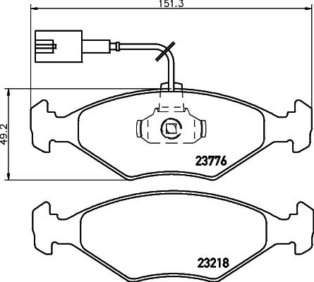 HELLA 8DB 355 008-811 - Jarrupala, levyjarru inparts.fi