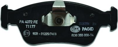 HELLA 8DB 355 008-741 - Jarrupala, levyjarru inparts.fi