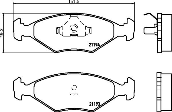 HELLA 8DB 355 007-441 - Jarrupala, levyjarru inparts.fi