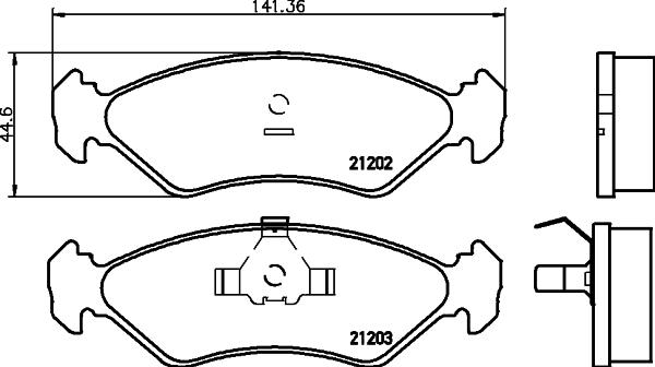 HELLA 8DB 355 007-391 - Jarrupala, levyjarru inparts.fi