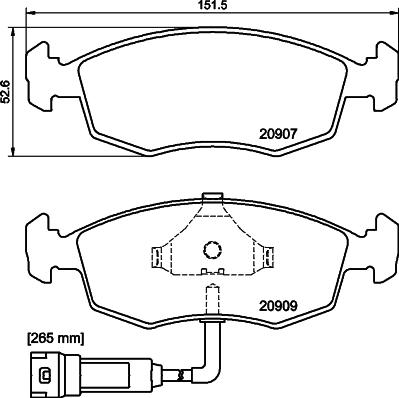 HELLA 8DB 355 007-341 - Jarrupala, levyjarru inparts.fi