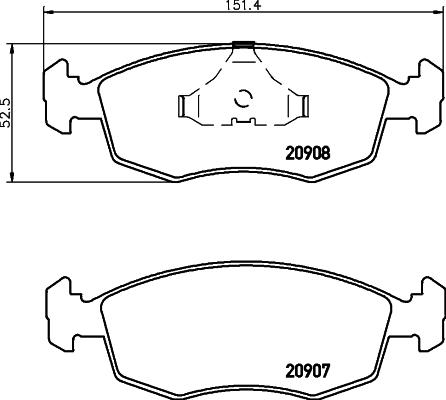 HELLA 8DB 355 007-331 - Jarrupala, levyjarru inparts.fi