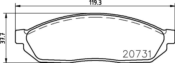 HELLA 8DB 355 007-281 - Jarrupala, levyjarru inparts.fi