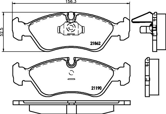 HELLA 8DB 355 007-761 - Jarrupala, levyjarru inparts.fi