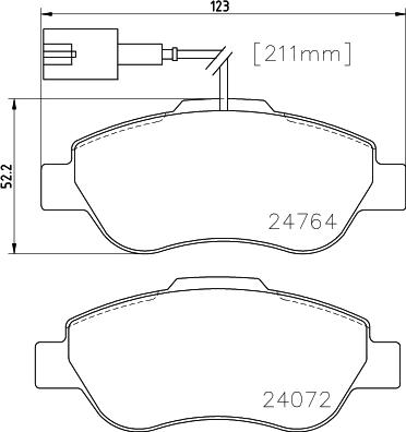 HELLA 8DB 355 019-921 - Jarrupala, levyjarru inparts.fi