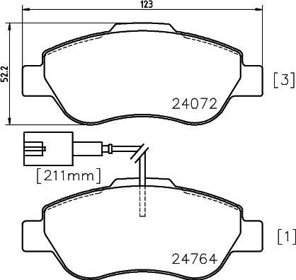 HELLA 8DB 355 014-471 - Jarrupala, levyjarru inparts.fi