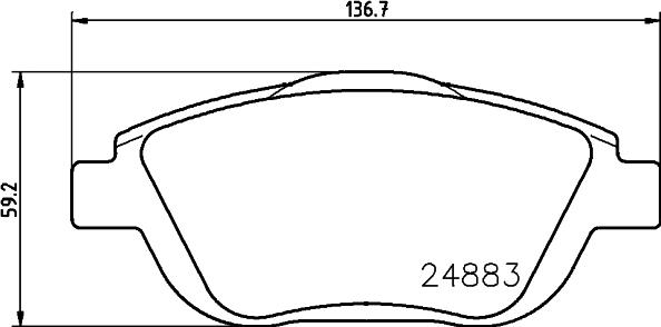 HELLA 8DB 355 014-551 - Jarrupala, levyjarru inparts.fi