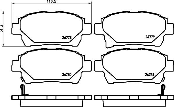 HELLA 8DB 355 028-741 - Jarrupala, levyjarru inparts.fi