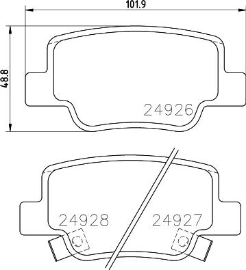 HELLA 8DB 355 014-891 - Jarrupala, levyjarru inparts.fi