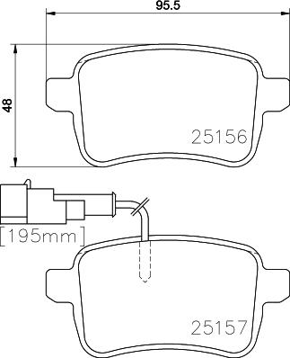 HELLA 8DB 355 015-541 - Jarrupala, levyjarru inparts.fi