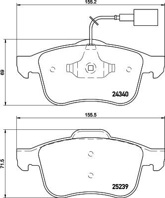 HELLA 8DB 355 015-531 - Jarrupala, levyjarru inparts.fi