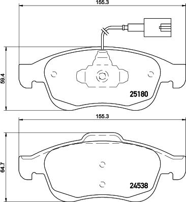 HELLA 8DB 355 015-521 - Jarrupala, levyjarru inparts.fi