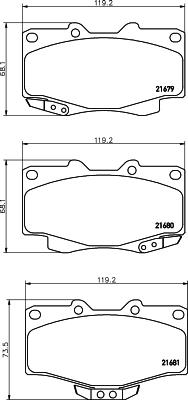 HELLA 8DB 355 015-351 - Jarrupala, levyjarru inparts.fi