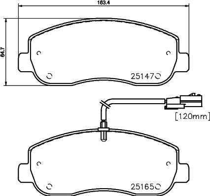 HELLA 8DB 355 015-291 - Jarrupala, levyjarru inparts.fi