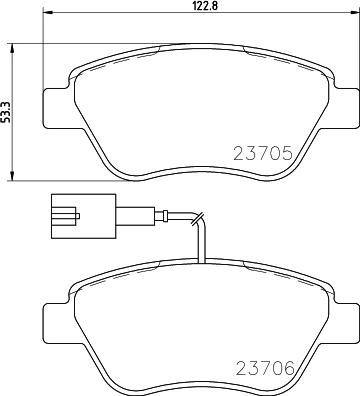 HELLA 8DB 355 016-071 - Jarrupala, levyjarru inparts.fi