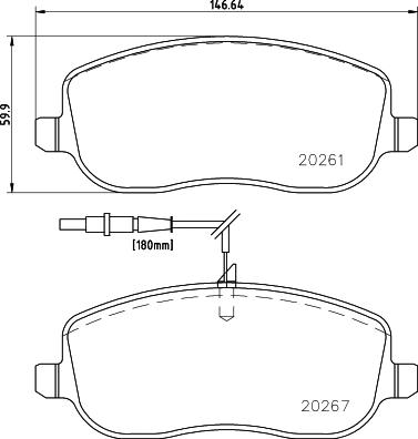 HELLA 8DB 355 010-501 - Jarrupala, levyjarru inparts.fi