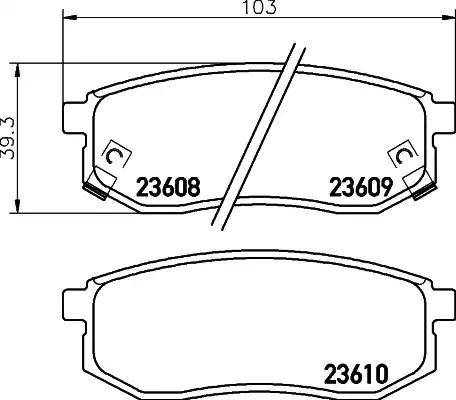 HELLA 8DB 355 010-011 - Jarrupala, levyjarru inparts.fi