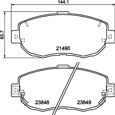 HELLA 8DB 355 010-151 - Jarrupala, levyjarru inparts.fi