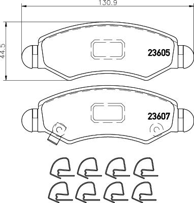 HELLA 8DB 355 011-691 - Jarrupala, levyjarru inparts.fi