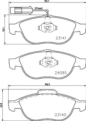 HELLA 8DB 355 011-651 - Jarrupala, levyjarru inparts.fi