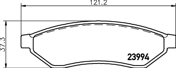 HELLA 8DB 355 011-671 - Jarrupala, levyjarru inparts.fi