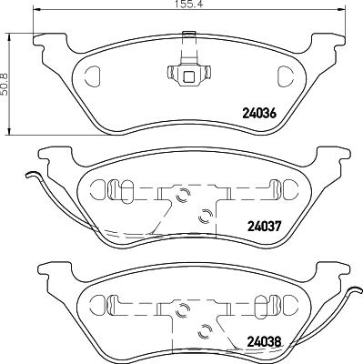 HELLA 8DB 355 011-061 - Jarrupala, levyjarru inparts.fi