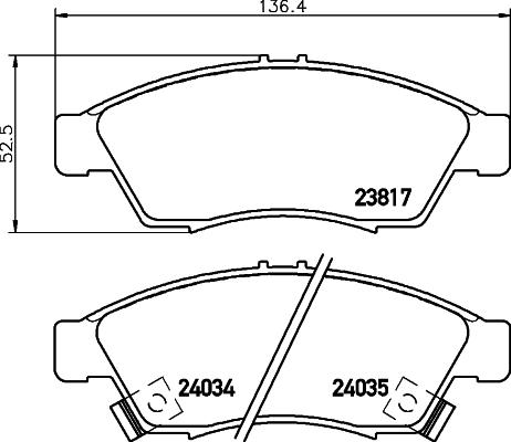 HELLA 8DB 355 011-081 - Jarrupala, levyjarru inparts.fi