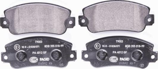 HELLA 8DB 355 018-991 - Jarrupala, levyjarru inparts.fi