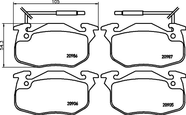 HELLA 8DB 355 018-961 - Jarrupala, levyjarru inparts.fi