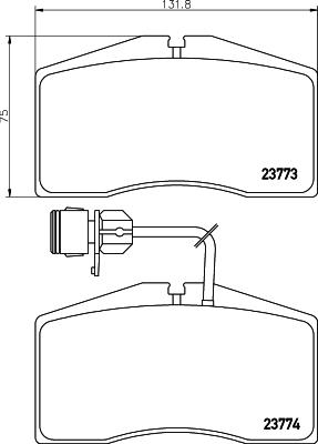 HELLA 8DB 355 018-491 - Jarrupala, levyjarru inparts.fi