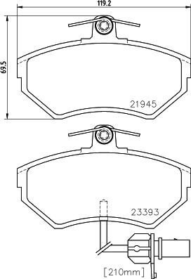 HELLA 8DB 355 018-451 - Jarrupala, levyjarru inparts.fi