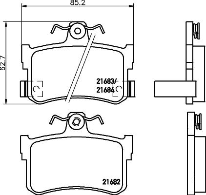 HELLA 8DB 355 018-611 - Jarrupala, levyjarru inparts.fi