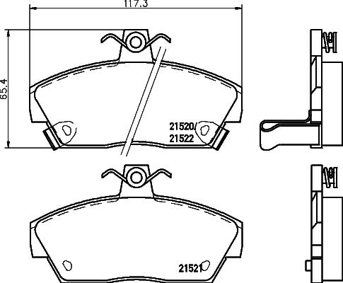 HELLA 8DB 355 018-161 - Jarrupala, levyjarru inparts.fi