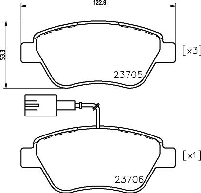 HELLA 8DB 355 018-821 - Jarrupala, levyjarru inparts.fi