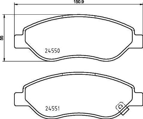 HELLA 8DB 355 013-401 - Jarrupala, levyjarru inparts.fi