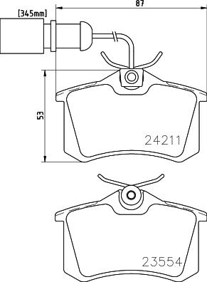 HELLA 8DB 355 013-131 - Jarrupala, levyjarru inparts.fi