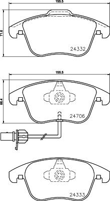 HELLA 8DB 355 013-861 - Jarrupala, levyjarru inparts.fi